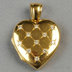 18kt Gold and Diamond Locket, Charles Green
